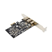 Carte de capture PCI Express X1 VT6308P IEEE1394A 2+1 FireWire, Ethernet LAN 10/100/1000 Mbps