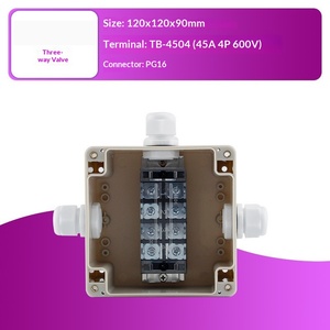 120x120x90mm <b>Waterproof</b> <b>Junction</b> <b>Box</b> Three-way 45A Terminal Block PG16 Cable Gland Enclosure Terminal <b>box</b> - Product Image 2