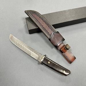 มีดโบวี่ใบมีดยาวเหล็กดามัสกัส VG10 สไตล์บุชิโดญี่ปุ่น ใบมีดเหล็กดามัสกัสแท้ - Product Image 3