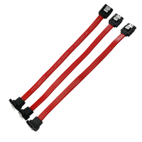 Cable recto de 7 pines para disco duro, conector hembra a hembra de 90 grados, color rojo SATA 3,0, Cable de 6Gpbs ATA con pestillo de bloqueo