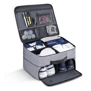 Custom 2 Layer Golf Trunk Organizer Storage bag Golf Trunk Organizer Car Storage Organizer Bag For Golf Accessories