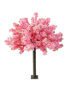 Grand arbre de cerisier artificiel de 6 pieds, blanc soyeux, pour extérieur, avec pot globe, style <span class=keywords><strong>Sakura</strong></span>, haut et touffu, pour table - Product Image 1