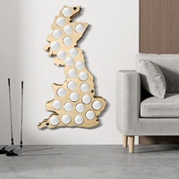 Soporte de Pared Metálico Moderno para Exhibición y Almacenamiento de Pelotas de Golf