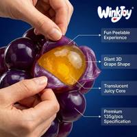 Bonbons Géants Gommeux à Peler Saveur Raisin, Vente Directe Usine, 135g, Grande Taille, Vente en Gros, Marque Privée, OEM, ODM, Bonbons Gommeux Géants