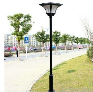 <b>Solar</b> Garden Path <b>Light</b> Outdoor <b>Bollard</b> Lamp Post LED 3500K Warm White IP65 Water-Resistant Iron Body <b>Light</b> Sensor Control - Product Image 2