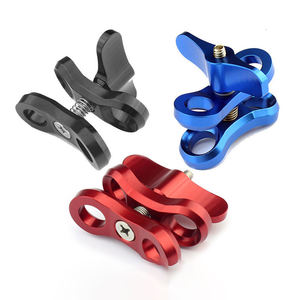 Support de plateau de poignée de caméra de photographie sous-marine double poignée <span class=keywords><strong>stabilisateur</strong></span> télescopique accessoires de clip papillon - Product Image 2