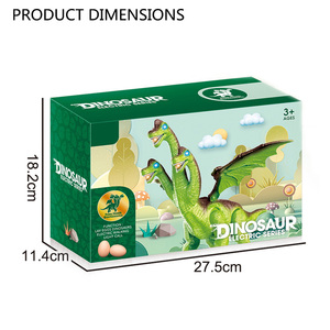 Juguete Eléctrico Multifuncional de Animales, <span class=keywords><strong>Dinosaurio</strong></span> de Tres Cabezas que Camina y Pone Huevos - Product Image 4