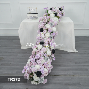 DKB Artificial <b>Flowers</b> Wedding Decoration & Supplies High End Purple Rose <b>Flower</b> Runner for Wedding and Birthday Party Decor - Product Image 3