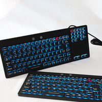 Nouveau clavier industriel médical USB 2.0 mécanique étanche IP68 avec rétroéclairage LED, prix d'usine
