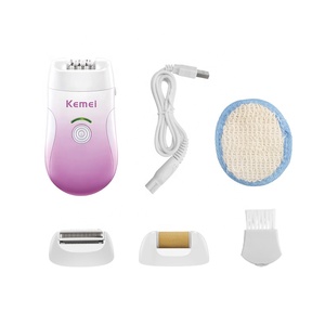 Épilateur sans fil rechargeable par USB 3 en <span class=keywords><strong>1</strong></span> pour femmes, épilation <span class=keywords><strong>Kemei</strong></span> Km-908b, pince à épiler électrique LCD, utilisation à sec et à humide, épilateur portable - Product Image 4