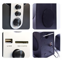 Sistema de Altavoces BT de 2.1 Canales con Pantalla de Reloj y Control Remoto para Uso con Computadora