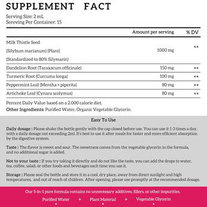 OEM 1000 мг Силимарин Расторопша жидкие капли печеночная добавка Детокс Очищение с Органическим Экстрактом одуванчика капли расторопши - Product Image 2