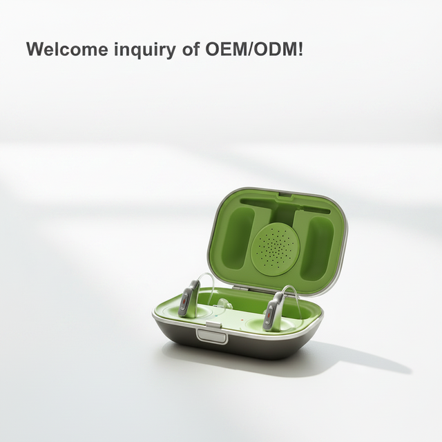 OEM RIC OTC 12-Channel DSP Hearing Aid for Seniors with Rechargeable Battery APP Control and for