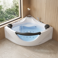 Jacuzzi Redondo de Hidromasaje para 4 Personas, Moderno, de ABS, para Exteriores, Uso en Villas