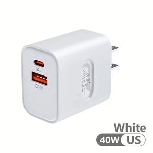 Cargador USB Tipo C de 40W con Doble Puerto, QC4.0 PD 20W, Cargador de Pared de Carga Rápida para Teléfono 16 15 Xiaomi Huawei - Product Image 2
