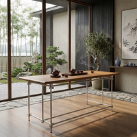 Table de conférence en bois massif durable et écologique, bureau, table longue, table moderne de luxe léger, poste de travail, table de négociation, usage commercial