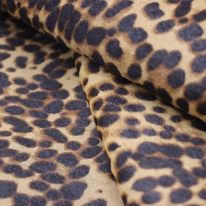 Couro de leopardo genuíno texturizado preto-marrom material de couro estampado para fazer bolsas e sapatos