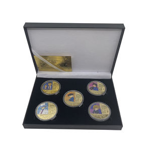 Juego <span class=keywords><strong>de</strong></span> Monedas Conmemorativas <span class=keywords><strong>de</strong></span> <span class=keywords><strong>Anime</strong></span> Japonés <span class=keywords><strong>de</strong></span> 5 Piezas, Caja <span class=keywords><strong>de</strong></span> Regalo, Monedas Chapadas en Oro - Product Image 1
