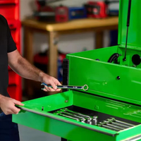 Armoire de rangement verte à 6 tiroirs pour garage et atelier, chariot à outils complet, OEM ODM-OEM