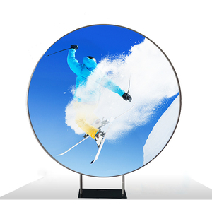 Pancarta pop-up circular de tela, suministro directo de fábrica para fiesta de cumpleaños de boda, etc. - Product Image 1