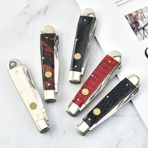 Cuchillo de injerto de doble hoja personalizable, grado OEM, cuchillo de bolsillo DIY, hoja de acero inoxidable afilada como una navaja, mango de acero, 18.5cm de largo total - Product Image 2