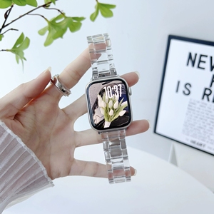 Correa de Reloj de Resina de Color Puro con Tres Cuentas para <span class=keywords><strong>Apple</strong></span> <span class=keywords><strong>Watch</strong></span> 7 <span class=keywords><strong>8</strong></span> 9 10 11 Ultra, Correa de Repuesto - Product Image 6