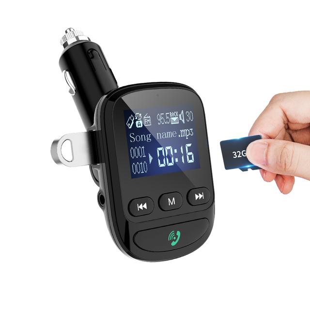 Car Wireless Blue Tooth V5.0 Fm Transmitter, Blue Tooth Car Kit Car Mp3 Player With Dual Usb Charger