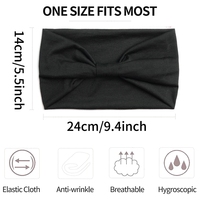 Bandeau de sport extensible uni à bord large pour femme, style européen et américain, idéal pour le yoga et la fixation des cheveux à la taille