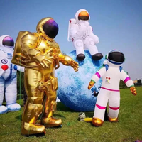 2026 Décoration publicitaire gonflable suspendue géante de type astronaute avec lumières LED, motif de dessin animé, pour affichage extérieur, Oxford