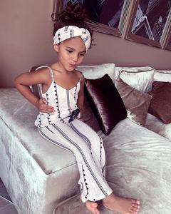 ชุดเสื้อผ้าเด็กผู้หญิงแฟชั่นเกาหลีคุณภาพดีสำหรับฤดูร้อน แขนกุด สไตล์ลำลอง ผ้าฝ้าย 100% ลายเสือดาว - Product Image 2