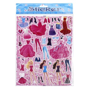 Muñecas de dibujos animados para niños, <span class=keywords><strong>pegatinas</strong></span> de dibujos animados familiares, regalos de cumpleaños para niñas - Product Image 5