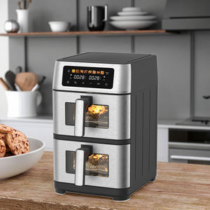 Бренд 10-QT, большая воздушная фритюрница с 2 корзинами, многофункциональная воздушная печь из нержавеющей стали с <span class=keywords><strong>8</strong></span> режимами приготовления - Product Image 1