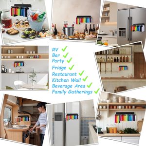 Soporte Magnético para Latas de Cerveza, Organizador de Latas para Refrigerador con 25 Ganchos y Tornillos para Montaje en Pared - Product Image 5