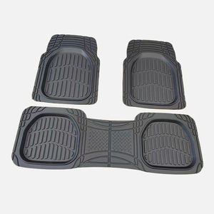 Pièces et accessoires de véhicules gadgets de <span class=keywords><strong>voiture</strong></span> accessoires d'intérieur tapis de <span class=keywords><strong>voiture</strong></span> en PVC noir set universel 3 PCS - Product Image 2