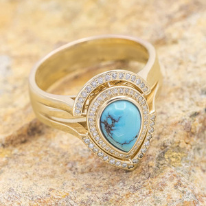Anello da Donna Boho Vintage a Goccia d'Acqua Geometrico Elegante e alla Moda - Product Image 2
