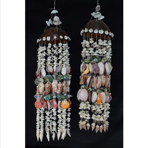 Carillon éolien artisanal en coquillages naturels écologiques, rideau perlé, décoration de salon - Product Image 3