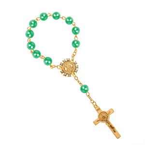 LC202403182 Ultima Moda Rosario per Bambini con Perle di Vetro, Gioielli Religiosi Cristiani Classici all'Ingrosso - Product Image 3