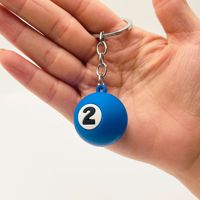 Oferta Especial: Nuevo Llavero Metálico de Billar 3D Personalizado, Diseño Deportivo No.1 No.9, Fundición a Presión Plateada, Venta al por Mayor