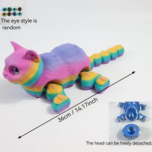 Nuevo Producto Transfronterizo: Figura de Gato de Pelo Corto Impresa en 3D de Cristal con Articulaciones, Figura de Animal Pequeño, Venta al por Mayor Disponible - Product Image 4