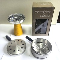 Tempat Arang Shisha Arab Klasik Model Lintas Batas, Pemisah Batok Kelapa, Pot Aluminium Alloy, Desain Dapat Dilepas dan Dicuci