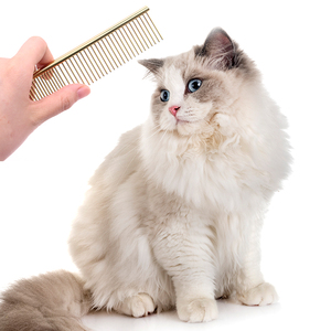 Colorful Professional Rounded Ends Stainless Steel Teeth Pet Cat Dog Hair Grooming Comb <b>Tool</b> for Removing Tangles and Knots - Product Image 2