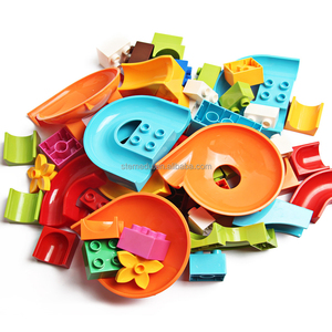 Stemedu 231 adet inşaat mermer yarış çalıştırmak büyük blok labirent topları şehir yapı taşı huni slayt DIY tuğla oyuncak çocuklar için - Product Image 3