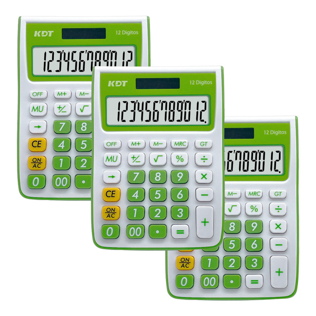 Wholesale 2026 Best Selling Promotional 12-Digit Solar & Battery Powered Custom Logo Desktop Calculator for School Office Use