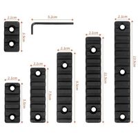 Accessoire de Montage Optique Tactique en Métal pour Chasse et Tir, Aluminium avec Écrous à Gorge, Vis et Clé, Kits d'Anneaux Porte-Bretelles 3 5 7 9 11 13