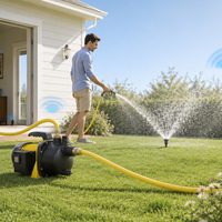 Pompe auto-amorçante haute performance 1200W, hauteur de refoulement max. 48m, débit 3800L/h pour l'irrigation des jardins et les projets d'alimentation en eau domestique