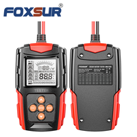 FOXSUR 12V/24V Penguji Baterai Tampilan Digital Penganalisis Baterai Pengukur Resistansi Internal untuk Truk Alat Diagnostik Mobil Universal