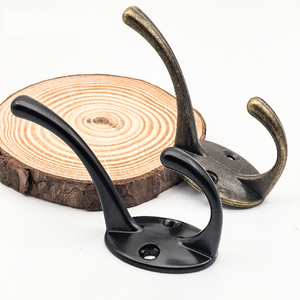 Heavy-duty Retro Entrance Zinc Alloy Multifunction 2 <strong>Hooks</strong> Clothes <strong>Hook</strong> Bathroom Bedroom <strong>Wall</strong> <strong>Hook</strong> Hanging Towels Clothes <strong>Keys</strong> - Product Image 5