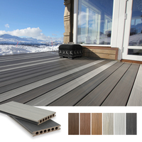 Série de revêtements de sol extérieurs modernes avec panneaux composites bois-plastique (WPC) à grain de bois 3D pour entrepôts et jardins
