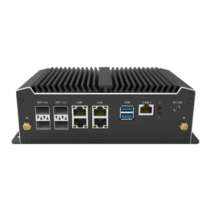 OEM Intel ATOM Denverton C3958 C3758 C3558 Mikrotik Firewall 4 LAN <span class=keywords><strong>2</strong></span>.5GbE RJ45 4 SFP+ 10GbE PC Mini Industri Tanpa Kipas Terintegrasi - Product Image 1