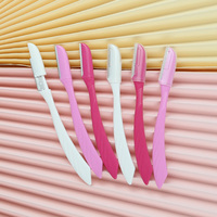 Rasoir à sourcils de sécurité avec lame en acier inoxydable, tondeuse à sourcils portable pour femmes, outil de maquillage pour le modelage des poils du visage